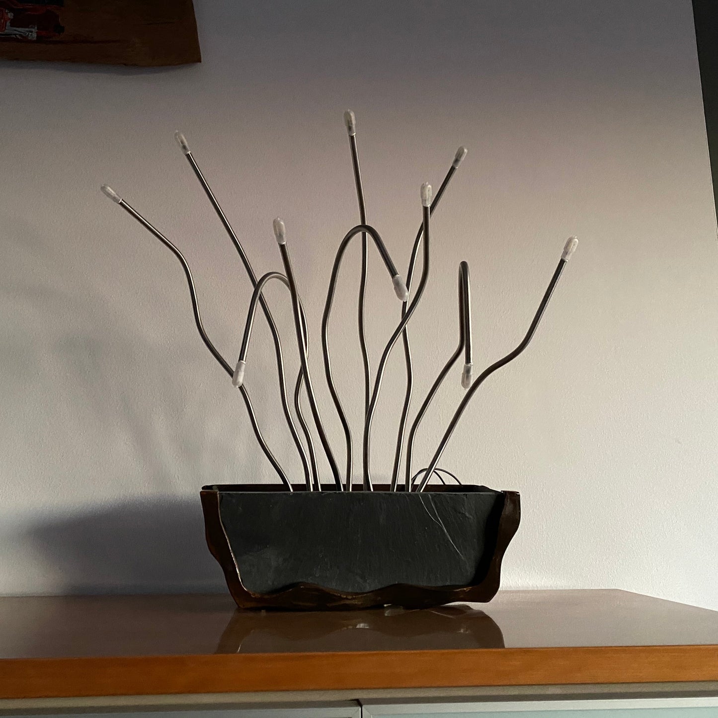 Lámpara de pared diseño exclusivo maceta con flores