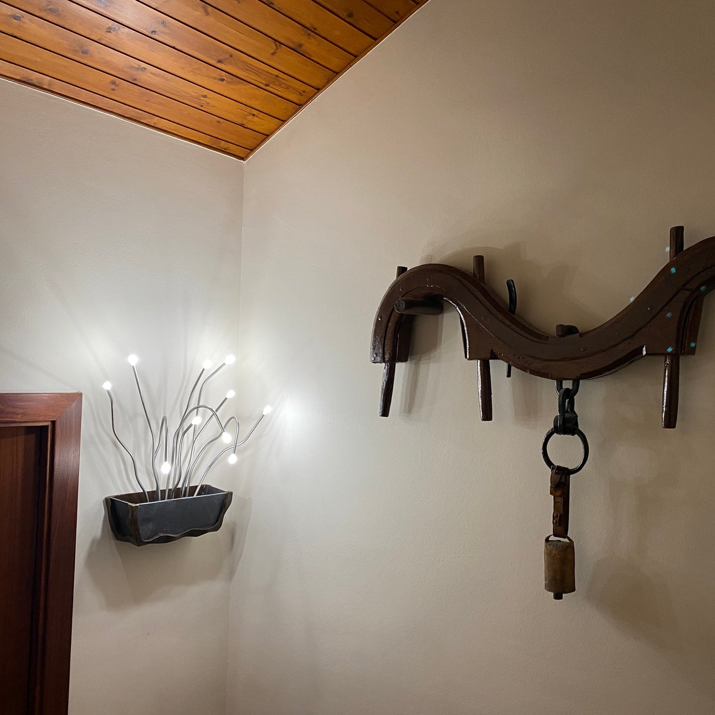 Lámpara de pared diseño exclusivo maceta con flores