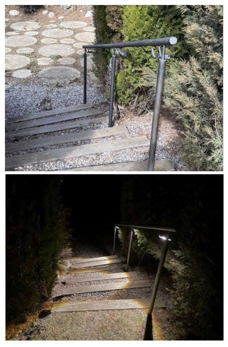 Solar-Wandleuchte Cortenstahl mit Sensor | Handgefertigt