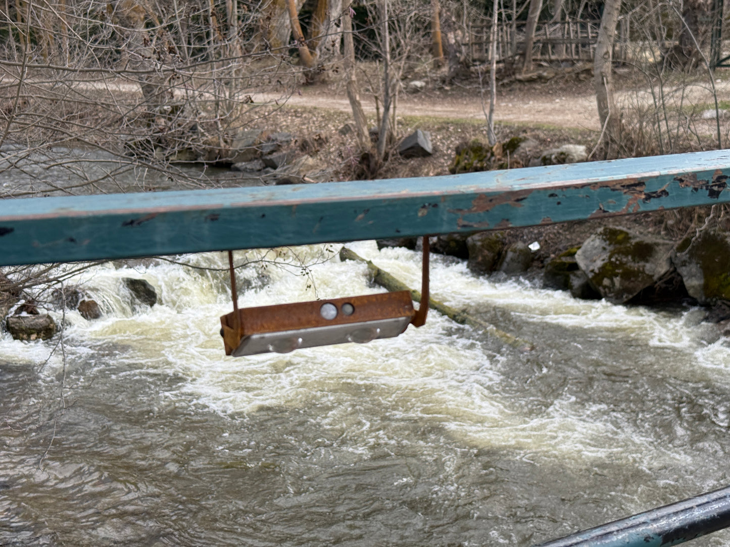Solar-Wandleuchte Cortenstahl mit Sensor | Handgefertigt